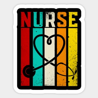 Nurse Retro Sticker